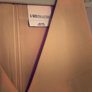 Dressy, tan polyester women’s dress